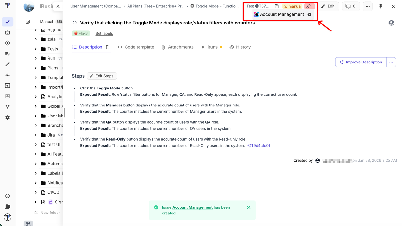 linked issue