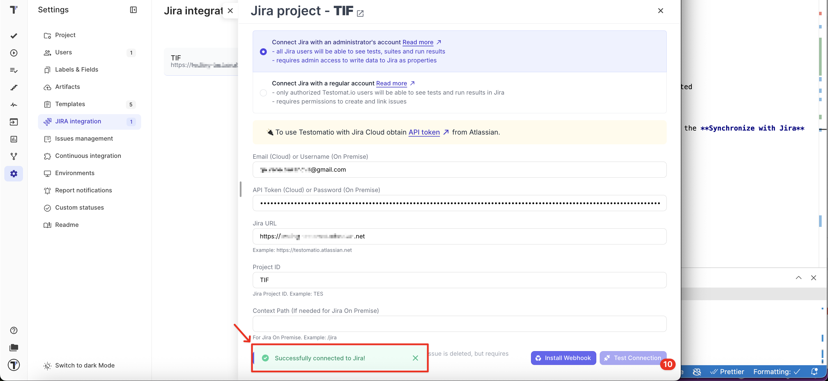 Test Connection